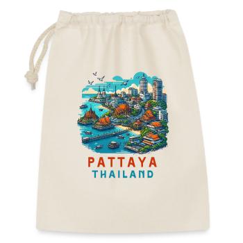 Pattaya Thailand Design - Geschenkbeutel aus Baumwolle (30 x 45 cm) - Natur - Vorne