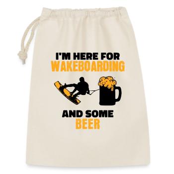 Surf, Wakeboard, Kitesurfer, Surf de déclaration - Sac cadeau 30 x 45 cm - nature - Devant