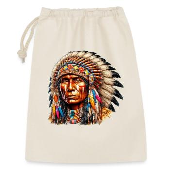 Amérindien Peau rouge d’Amérique - Sac cadeau 30 x 45 cm - nature - Devant