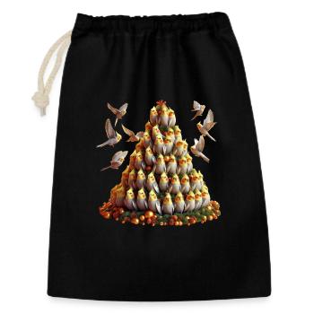 Sapin de Noël (02) - Sac cadeau 30 x 45 cm - noir - Devant