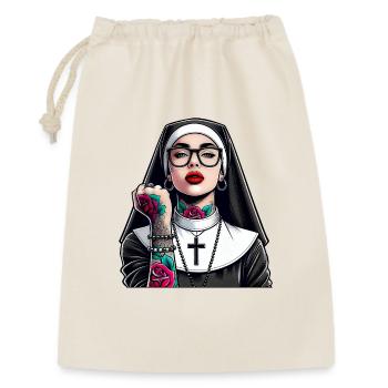 Nun with tattoo - Gift Bag 30 x 45 cm - nature - Front