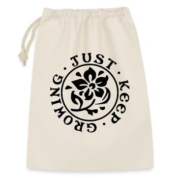 Continuez à grandir - Design minimaliste - Sac cadeau 30 x 45 cm - nature - Devant
