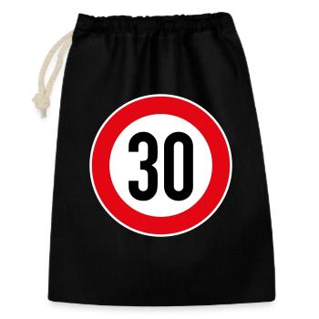 30 Birthday - Gift Bag 30 x 45 cm - black - Front