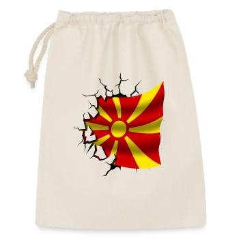 Drapeau de la Macédoine - Macédoine - Drapeau brisé - Sac cadeau 30 x 45 cm - nature - Devant