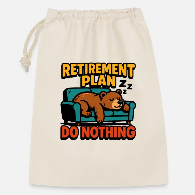 Retirement plan: doing nothing - Gift Bag 30 x 45 cm - nature
