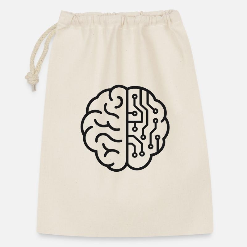 Futuristic Brain Designs - Gift Bag 30 x 45 cm - nature