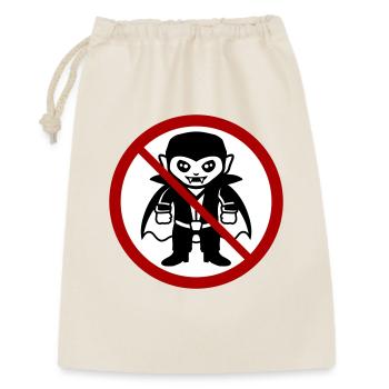 Not a vampire! Funny prohibition sign Halloween - Gift Bag 30 x 45 cm - nature - Front