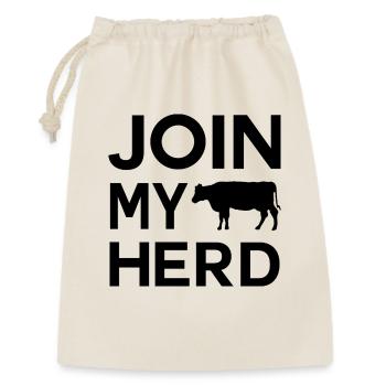 Bauer Design Join My Herd  - Geschenkbeutel aus Baumwolle (30 x 45 cm) - Natur - Vorne