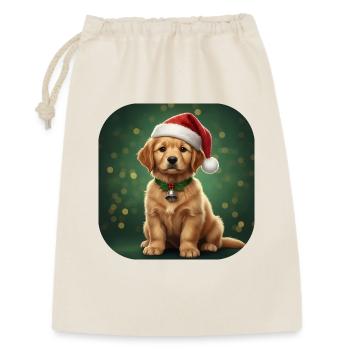 Cloche de Noël du Bébé Père Noël - Sac cadeau 30 x 45 cm - nature - Devant