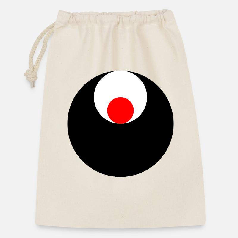 3 circles, black, white and red - Gift Bag 30 x 45 cm - nature