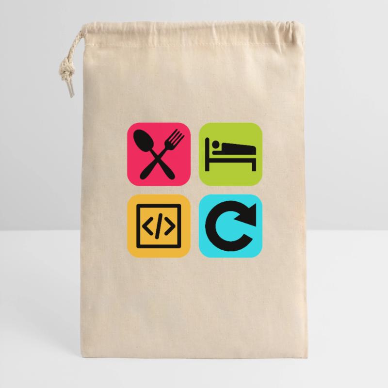 Manger Dormir Code Répéter Citation drôle Dev Sac cadeau 30 x 45 cm