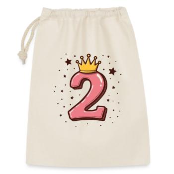 2e anniversaire Petite Princesse Couronne - Sac cadeau 30 x 45 cm - nature - Devant