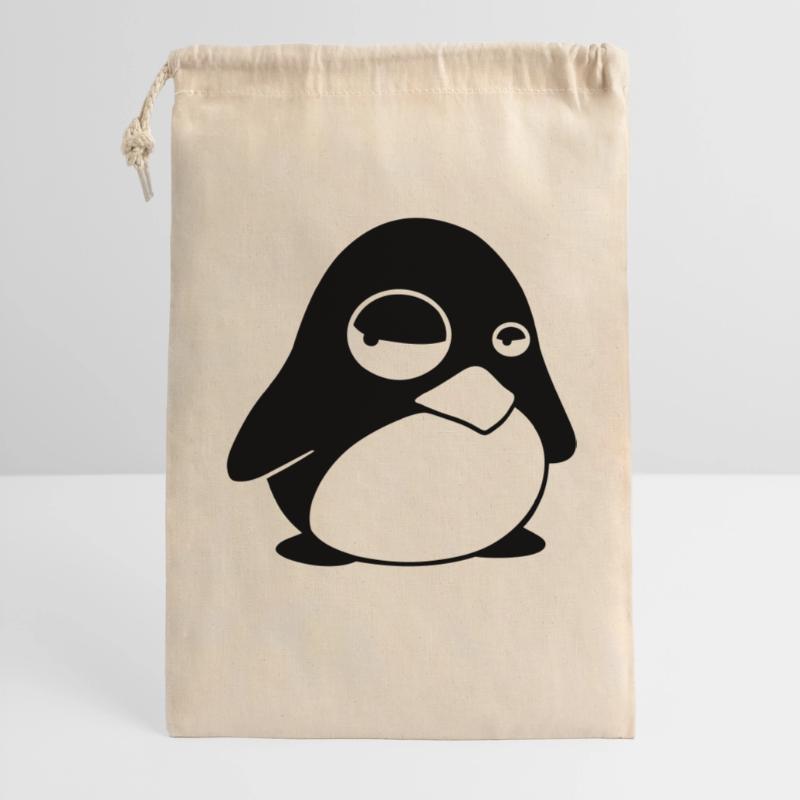 Grumpy Tux – Funny Linux Penguin for Nerds Gift Bag 30 x 45 cm