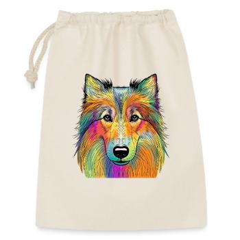 Collie - Geschenkbeutel aus Baumwolle (30 x 45 cm) - Natur - Vorne