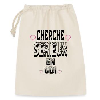 Cherche Sérieux en CDI - Sac cadeau 30 x 45 cm - nature - Devant