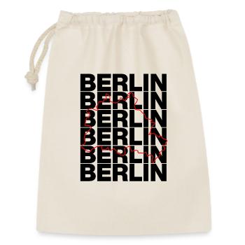 BERLIN UMRISS, DIT IS BERLIN - Geschenkbeutel aus Baumwolle (30 x 45 cm) - Natur - Vorne