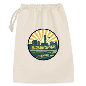 Birmingham City Skyline Canal Vintage Badge - Gift Bag 30 x 45 cm - nature - Front