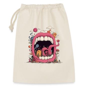 Monde de la Bouche Rose avec des Créatures - Sac cadeau 30 x 45 cm - nature - Devant