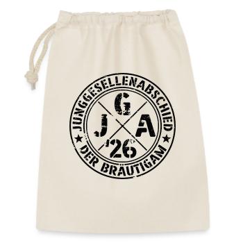 Enterrement de vie de garçon Le Marié 2026 - Sac cadeau 30 x 45 cm - nature - Devant