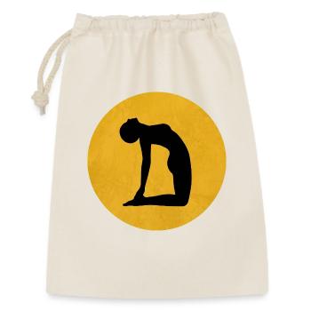 Kamel Yoga Pose Silhouette Sonne Design - Geschenkbeutel aus Baumwolle (30 x 45 cm) - Natur - Vorne
