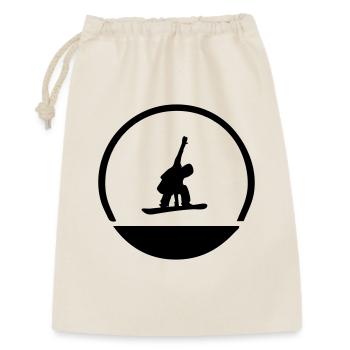Emblème de snowboarder - Sac cadeau 30 x 45 cm - nature - Devant