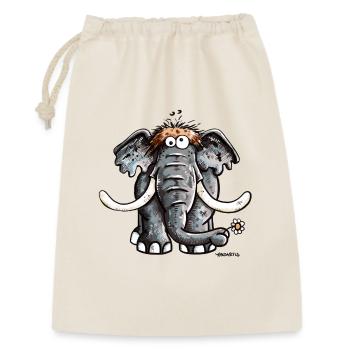 Éléphant avec fleur - Sac cadeau 30 x 45 cm - nature - Devant