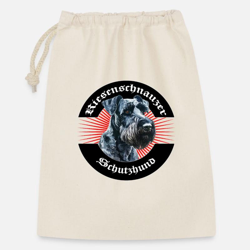 Riesenschnauzer Schutzhund Emblem - Geschenkbeutel aus Baumwolle (30 x 45 cm) - Natur