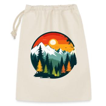 Montagnes Forêt Montagnes Vue panoramique Motif du cercle de la nature - Sac cadeau 30 x 45 cm - nature - Devant