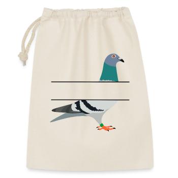 Pigeon avec une barre de texte vide entre eux pour créer votre propre nom - Sac cadeau 30 x 45 cm - nature - Devant