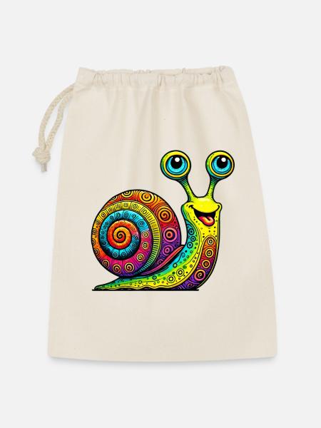 Schnecke - Geschenkbeutel aus Baumwolle (30 x 45 cm) - Natur