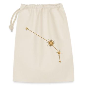 Constellation d’étoiles Bélier Signe de naissance Doré - Sac cadeau 30 x 45 cm - nature - Devant