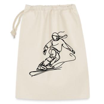 Snowboarder Drawing - Gift Bag 30 x 45 cm - nature - Front