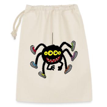 Spider in multicolored shoes - Gift Bag 30 x 45 cm - nature - Front