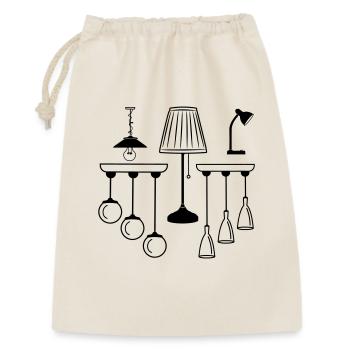 Sammlung von Lampen und Beleuchtung - Geschenkbeutel aus Baumwolle (30 x 45 cm) - Natur - Vorne