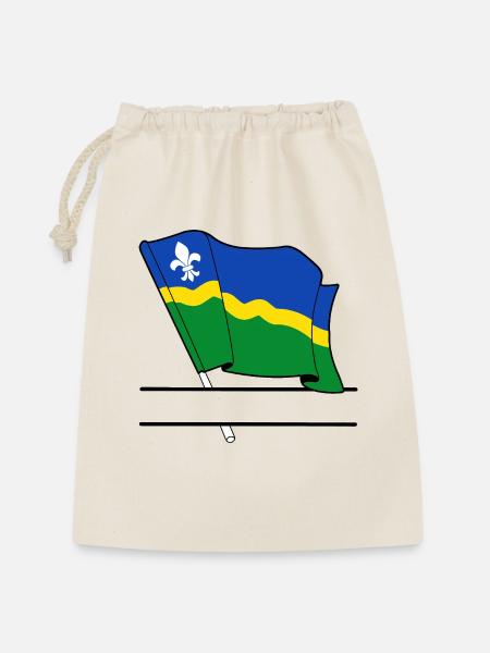 Flagge Flevoland Textbanner - Geschenkbeutel aus Baumwolle (30 x 45 cm) - Natur