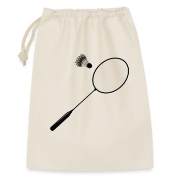 Badminton badminton with badminton racket - Gift Bag 30 x 45 cm - nature - Front