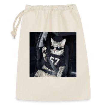 Chat portant des lunettes de soleil Gen Alpha Funny Six Seven - Sac cadeau 30 x 45 cm - nature - Devant