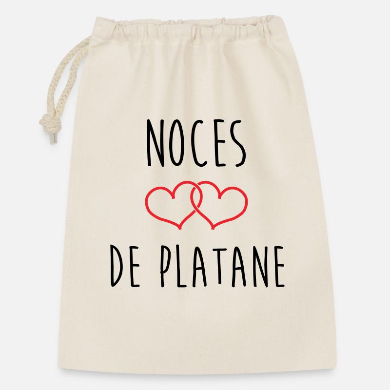 Anniversaire Mariage - Noces de Platane (61 ans) - Sac cadeau 30 x 45 cm - nature