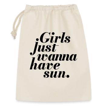 Les filles veulent juste avoir le soleil - Sac cadeau 30 x 45 cm - nature - Devant