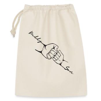 Dad Child Fist pump Cute new born gifts - Gift Bag 30 x 45 cm - nature - Front
