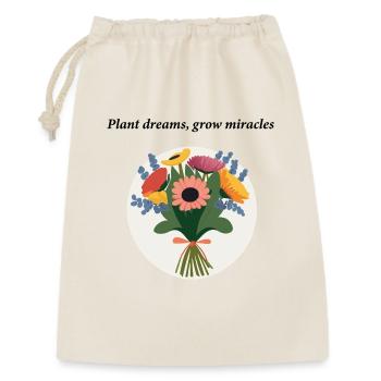Un bouquet de fleurs colorées pour le printemps - Sac cadeau 30 x 45 cm - nature - Devant