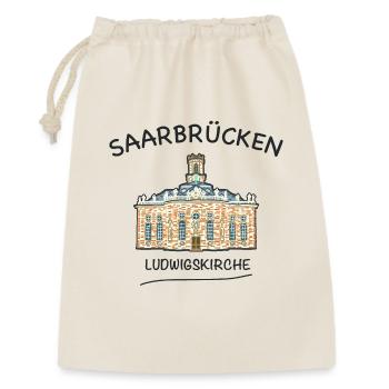 Saarbrücken, Ludwigskirche - Geschenkbeutel aus Baumwolle (30 x 45 cm) - Natur - Vorne