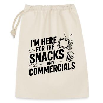 I'm Here for the Snacks and Commercials - Gift Bag 30 x 45 cm - nature - Front