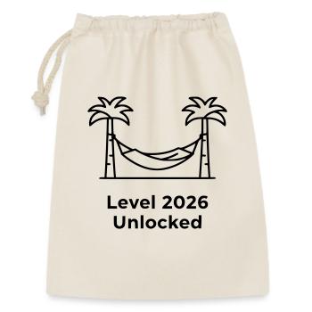  Level 2026 Unlocked Hängematte - Geschenkbeutel aus Baumwolle (30 x 45 cm) - Natur - Vorne