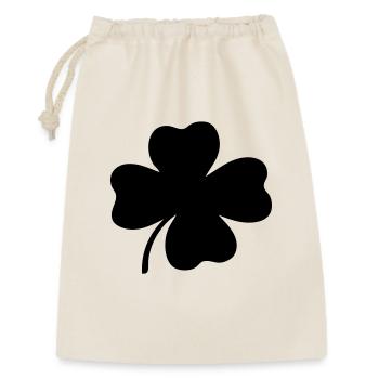 Trèfle à quatre feuilles - Sac cadeau 30 x 45 cm - nature - Devant