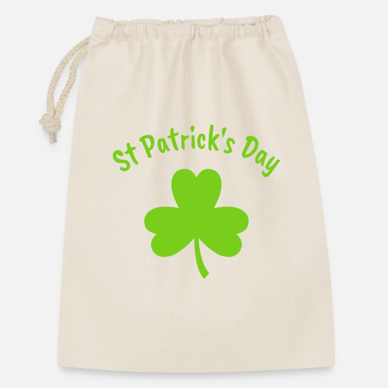 St. Patrick - Geschenkbeutel aus Baumwolle (30 x 45 cm) - Natur