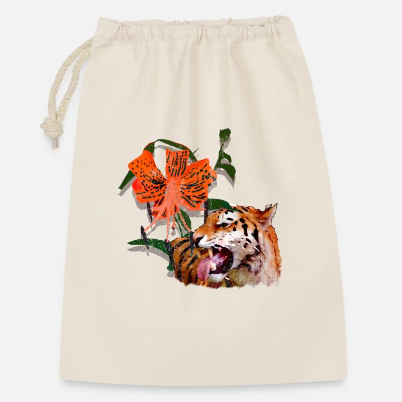 Lys tigre - Sac cadeau 30 x 45 cm - nature