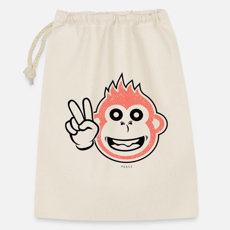 Peace monkey - Gift Bag 30 x 45 cm - nature