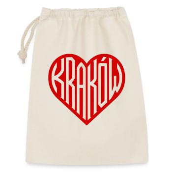 Krakow Heart Typography - Gift Bag 30 x 45 cm - nature - Front