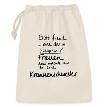 Klügste Frau - Krankenschwester - Geschenkbeutel aus Baumwolle (30 x 45 cm) - Natur - Vorne